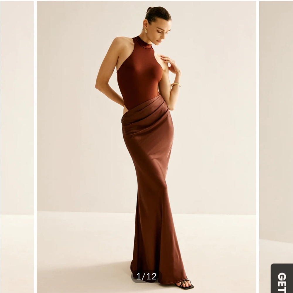 Commense Cutout Panel Sexy Slim Dress